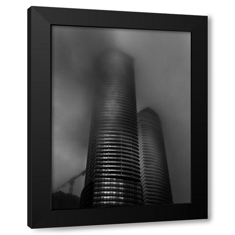 Downtown Toronto Fogfest No 20 Black Modern Wood Framed Art Print by Carson, Brian