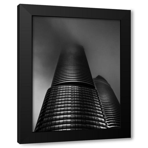 Downtown Toronto Fogfest No 21 Black Modern Wood Framed Art Print by Carson, Brian