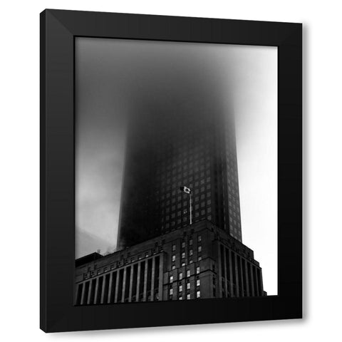 Downtown Toronto Fogfest No 28 Black Modern Wood Framed Art Print with Double Matting by Carson, Brian