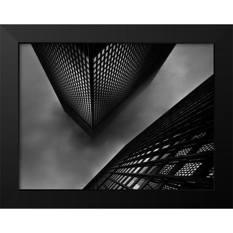 Downtown Toronto Fogfest No 29 Black Modern Wood Framed Art Print by Carson, Brian