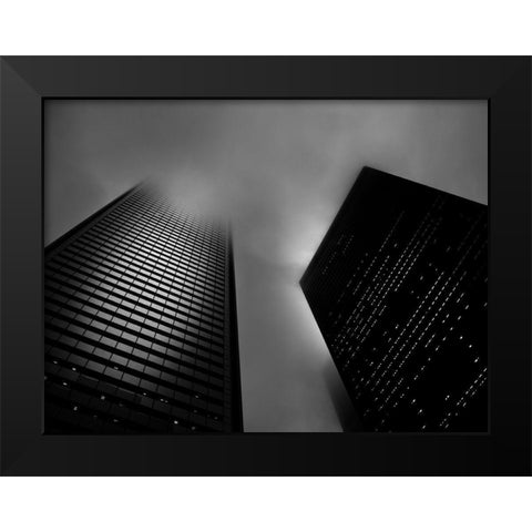 Downtown Toronto Fogfest No 33 Black Modern Wood Framed Art Print by Carson, Brian