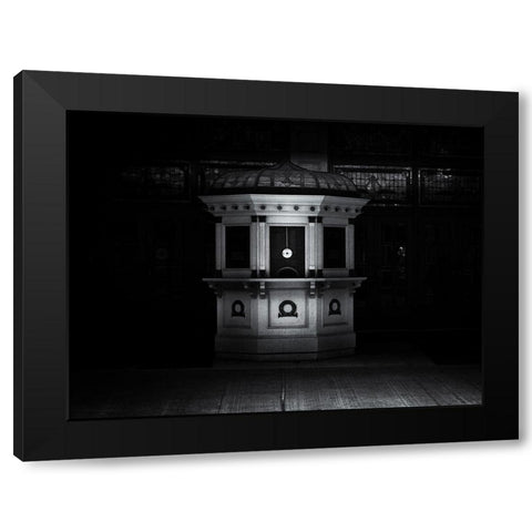 Elgin and Winter Garden Theater Black Modern Wood Framed Art Print with Double Matting by Carson, Brian