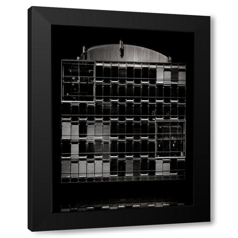 Geometry No 10 Black Modern Wood Framed Art Print with Double Matting by Carson, Brian