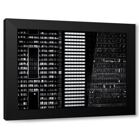 Geometry No 11 Black Modern Wood Framed Art Print by Carson, Brian