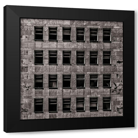 Geometry No 12 Black Modern Wood Framed Art Print with Double Matting by Carson, Brian