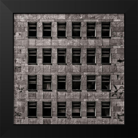 Geometry No 12 Black Modern Wood Framed Art Print by Carson, Brian