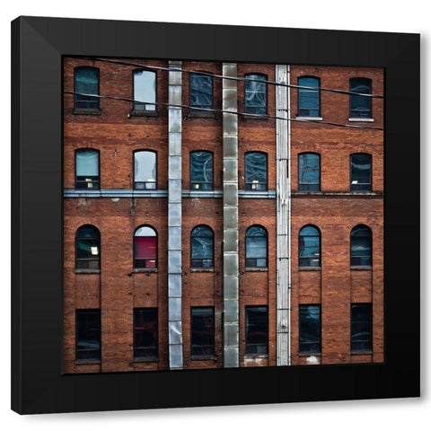 Geometry No 13 Color Black Modern Wood Framed Art Print with Double Matting by Carson, Brian