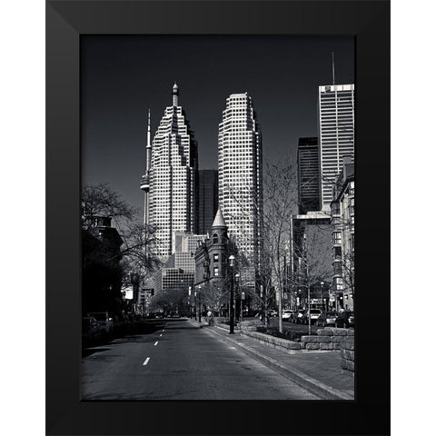 Gooderham Flatiron Building Toronto Black Modern Wood Framed Art Print by Carson, Brian