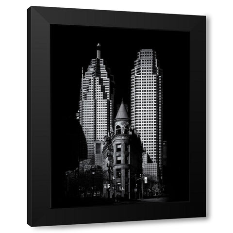 Gooderham Flatiron Building Toronto No 2 Black Modern Wood Framed Art Print by Carson, Brian
