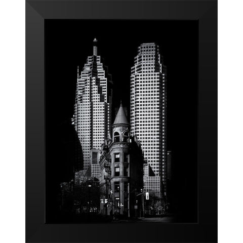 Gooderham Flatiron Building Toronto No 2 Black Modern Wood Framed Art Print by Carson, Brian