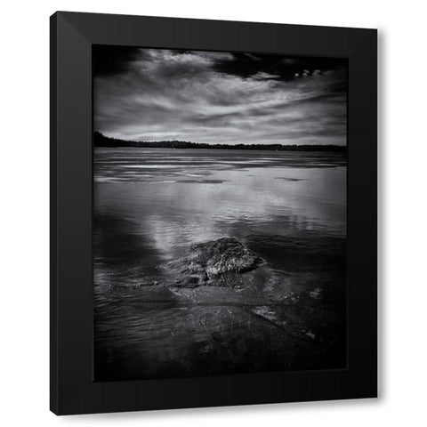 Gullwing Lake No 3 Black Modern Wood Framed Art Print by Carson, Brian