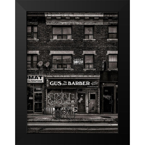Gus the Other Barber Black Modern Wood Framed Art Print by Carson, Brian