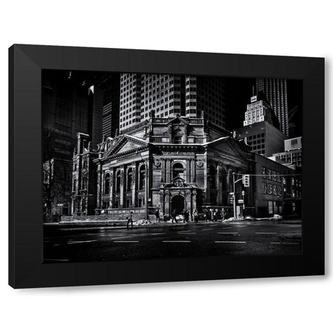 Hockey Hall of Fame Toronto Black Modern Wood Framed Art Print with Double Matting by Carson, Brian