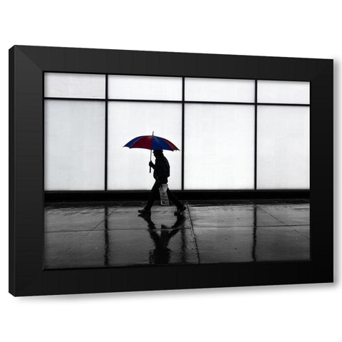 It Was a Rainy Day No 5 Black Modern Wood Framed Art Print with Double Matting by Carson, Brian