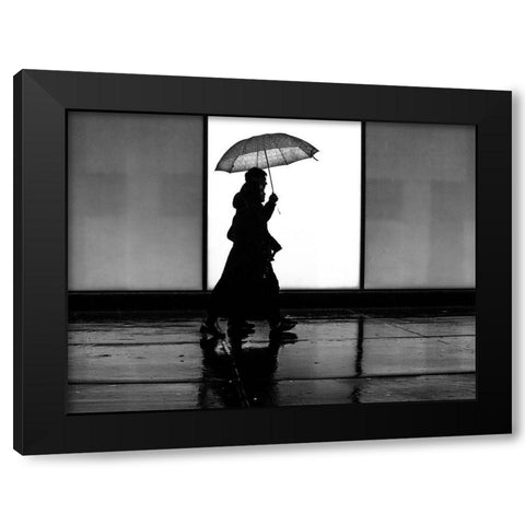 It Was a Rainy Day No 6 Black Modern Wood Framed Art Print by Carson, Brian