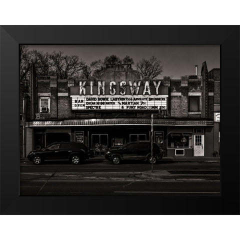 Kingsway Theatre Toronto Black Modern Wood Framed Art Print by Carson, Brian