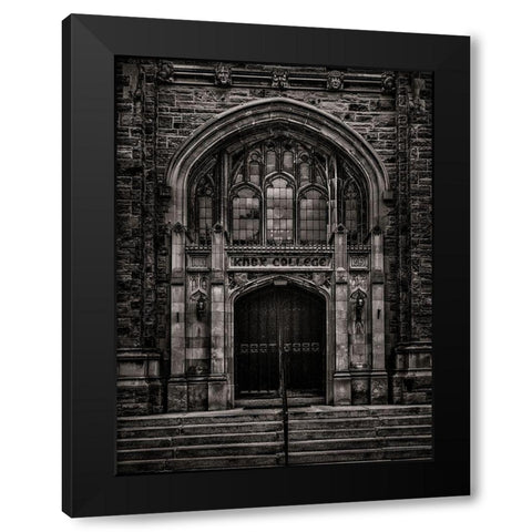 Knox College Entrance Toronto Black Modern Wood Framed Art Print with Double Matting by Carson, Brian