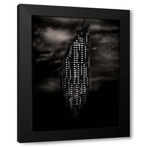 Downtown Tower Toronto Black Modern Wood Framed Art Print by Carson, Brian
