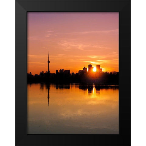 Leslie Street Spit Toronto at Sunset Black Modern Wood Framed Art Print by Carson, Brian