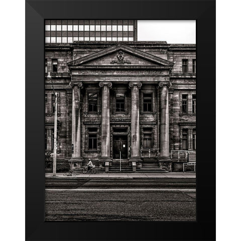 Lillian Massey Building Toronto Black Modern Wood Framed Art Print by Carson, Brian