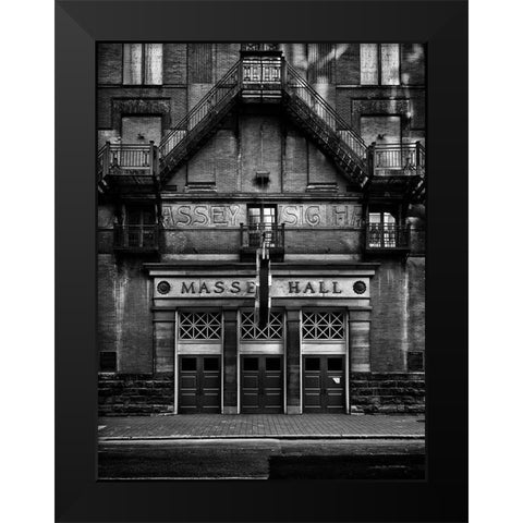 Massey Hall No 1 Black Modern Wood Framed Art Print by Carson, Brian