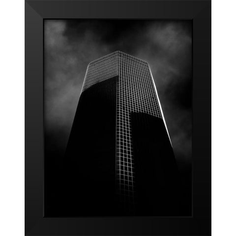 Queen Street Toronto No 1 Black Modern Wood Framed Art Print by Carson, Brian