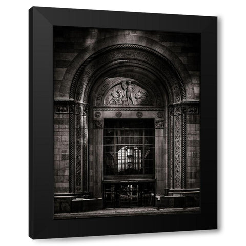 King Street Toronto No 2 Black Modern Wood Framed Art Print by Carson, Brian