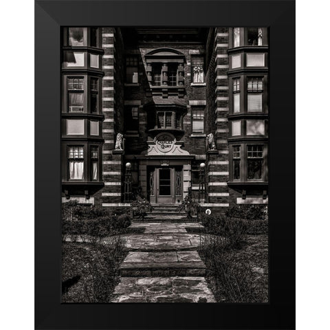 Charles Street Toronto Black Modern Wood Framed Art Print by Carson, Brian