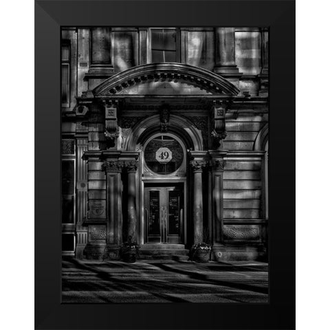Young Street Toronto No 2 Black and White Black Modern Wood Framed Art Print by Carson, Brian