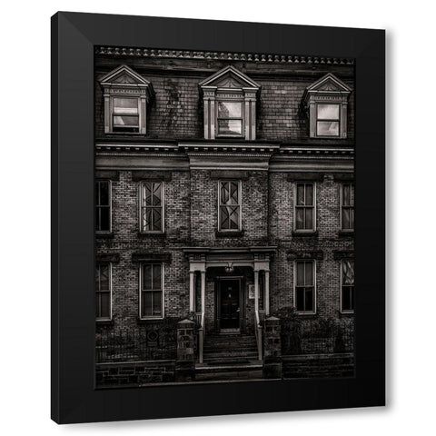 Simcoe Street Toronto Black Modern Wood Framed Art Print by Carson, Brian