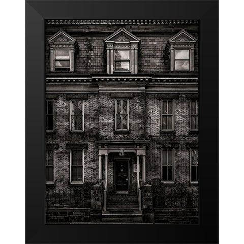 Simcoe Street Toronto Black Modern Wood Framed Art Print by Carson, Brian