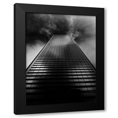 King Street Toronto No 101 Black Modern Wood Framed Art Print by Carson, Brian