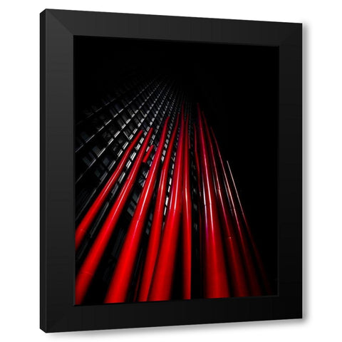 Charles Street Toronto No 2 Black Modern Wood Framed Art Print with Double Matting by Carson, Brian