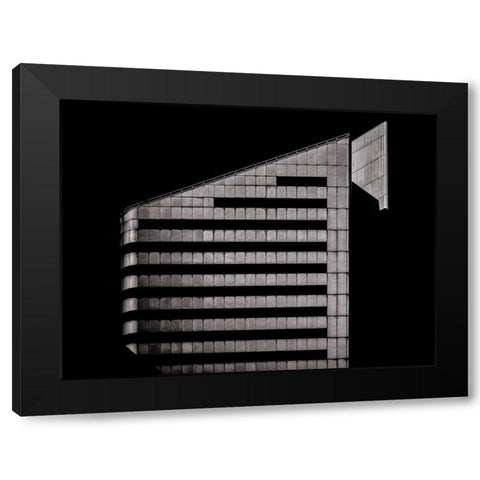 Front Street Toronto No 123 Black Modern Wood Framed Art Print with Double Matting by Carson, Brian