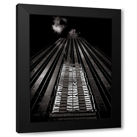 King Street Toronto No 130 Black Modern Wood Framed Art Print by Carson, Brian