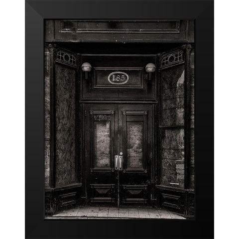 King Street Toronto No 185 Black Modern Wood Framed Art Print by Carson, Brian