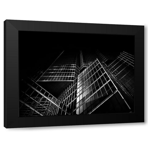 King Street Toronto No 200 Black Modern Wood Framed Art Print by Carson, Brian