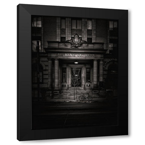 King Street Toronto No 212 Black Modern Wood Framed Art Print with Double Matting by Carson, Brian
