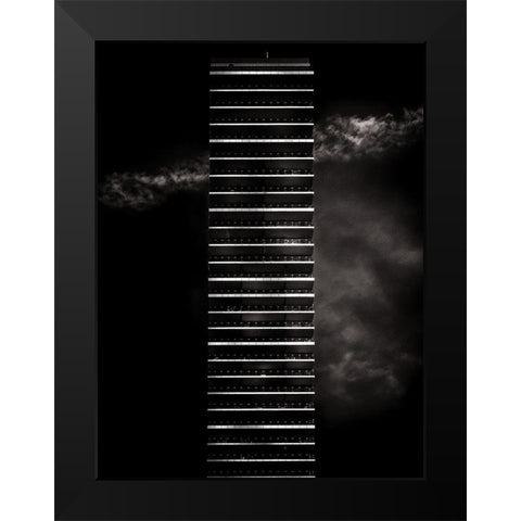 King Street Toronto No 2243 Black Modern Wood Framed Art Print by Carson, Brian