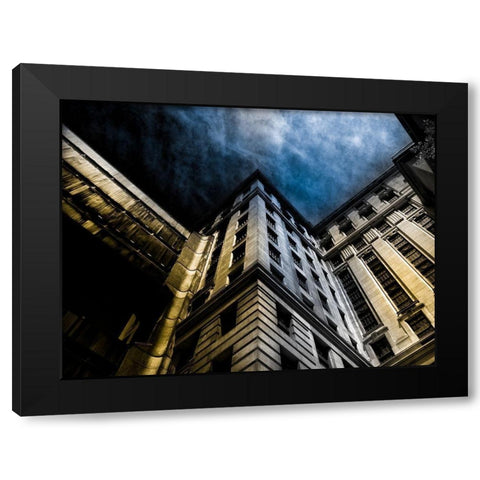 University Avenue Toronto No 3302 Color Black Modern Wood Framed Art Print with Double Matting by Carson, Brian