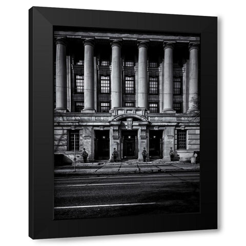 University Avenue Toronto No 330 Black Modern Wood Framed Art Print with Double Matting by Carson, Brian