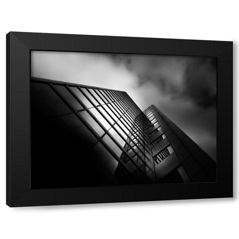University Avenue Toronto No 5252 Black Modern Wood Framed Art Print with Double Matting by Carson, Brian