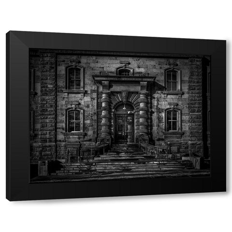 Gerrard Street East Toronto No 5502 Black Modern Wood Framed Art Print with Double Matting by Carson, Brian