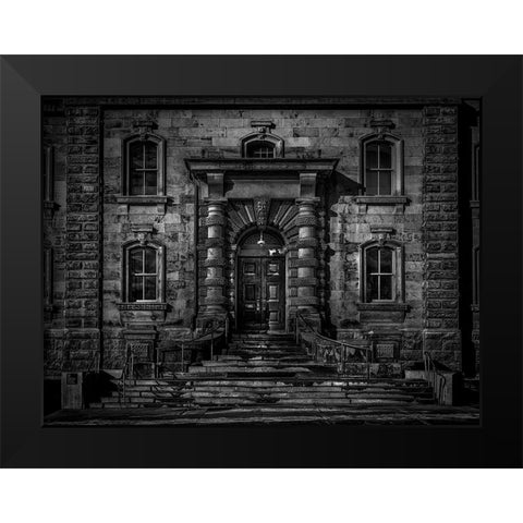 Gerrard Street East Toronto No 5502 Black Modern Wood Framed Art Print by Carson, Brian