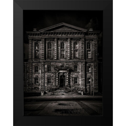 Gerrard Street East Toronto No 5501 Monochrome Black Modern Wood Framed Art Print by Carson, Brian