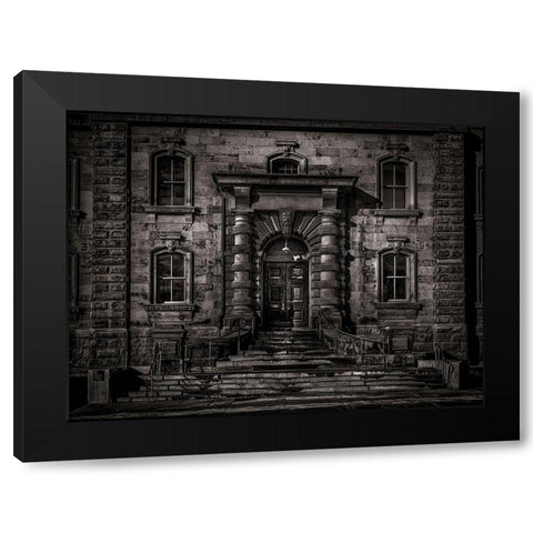 Gerrard Street East Toronto No 5502 Monochrome Black Modern Wood Framed Art Print by Carson, Brian