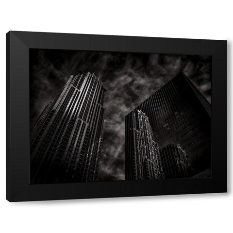 Bay Street Toronto No 7633 Black Modern Wood Framed Art Print by Carson, Brian