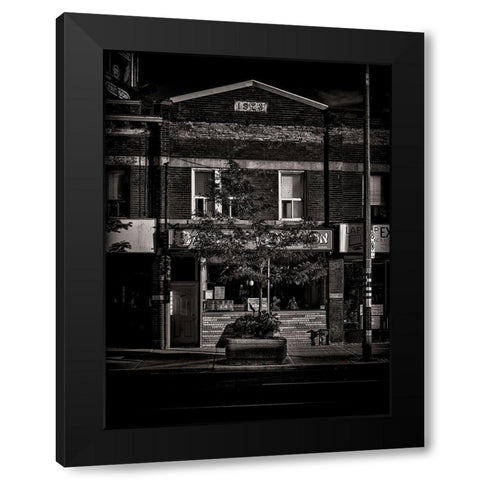 Danforth Avenue Toronto No 861 Black Modern Wood Framed Art Print with Double Matting by Carson, Brian