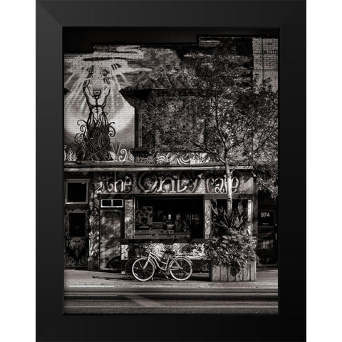 Danforth Avenue Toronto No 972 Black Modern Wood Framed Art Print by Carson, Brian