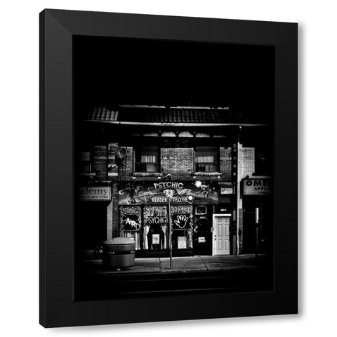 Danforth Avenue Toronto No 1100 Black Modern Wood Framed Art Print with Double Matting by Carson, Brian